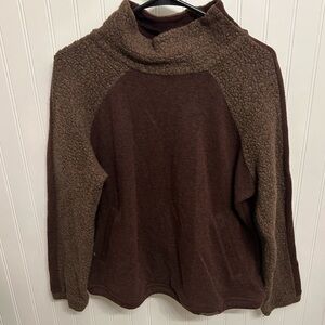 Prana Womens Medium Lockwood Pullover Sweater Brown Recycled Wool